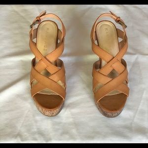 Rampage Brown Leather Wedges